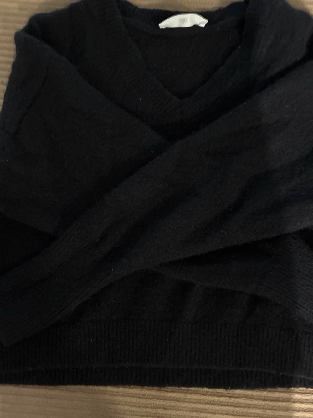 ALO Yoga Black V-Neck Sweater